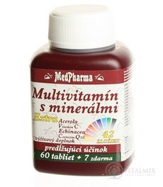 MedPharma MULTIVITAMIN S MINERÁL. EXTRA 42 ZLOŽIEK tbl 60+7 zadarmo (67 ks)