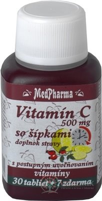 MedPharma VITAMÍN C 500MG so šípkami tbl (s postupným uvoľňovaním) 30+7 zadarmo (37 ks)