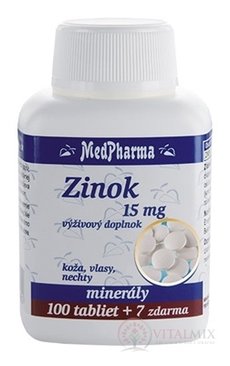 MedPharma ZINOK 15 mg tbl 100+7 zadarmo (107 ks)