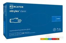 MERCATOR nitrylex classic Nitrilové rukavice veľ.S, modré, nesterilné, nepudrované 1x100 ks