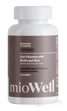 mioWell RENEWING VITAMINS Vitamíny pre vlasy gumené medvedíky, s biotínom a zinkom, pre ženy 1x60 ks