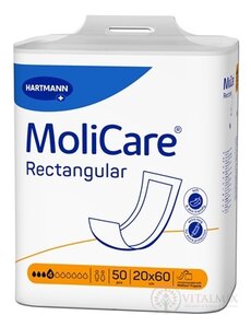 MoliCare Rectangular 4 kvapky obdĺžnikové absorpčné vložky (20 x 60 cm) 1x50 ks