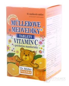 MÜLLEROVE medvedíky - VITAMÍN C tbl s príchuťou mandarínky 1x45 ks