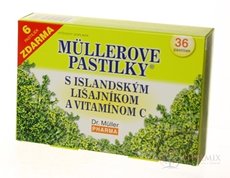 MÜLLEROVE PASTILKY S ISLAND. LIŠAJNÍKOM A VIT. C (na odkašliavanie) 30+6 zadarmo (36 ks)