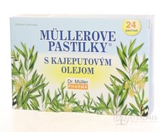 MÜLLEROVE PASTILKY S KAJEPUTOVÝM OLEJOM (ťažkosti v hrdle) 1x24 ks