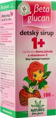 NATURES BETA GLUCAN DETSKÝ SIRUP 1+ s príchuťou lesnej jahody 1x100 ml