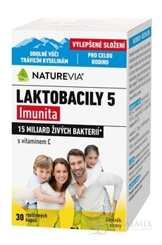 NATUREVIA LAKTOBACILY "5" Imunita cps s vitamínom C 1x30 ks