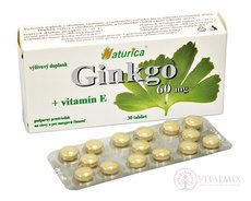 Naturica GINKGO 60 mg + vitamín E tbl 1x30 ks