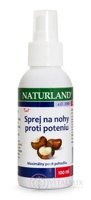 NATURLAND SPREJ NA NOHY PROTI POTENIU 1x100 ml