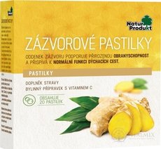 NaturProdukt ZÁZVOROVÉ PASTILKY 1x20 ks