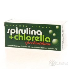 NATURVITA SPIRULINA + CHLORELLA + inulín tbl 1x90 ks