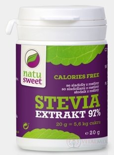 NATUSWEET STEVIA ČISTÝ EXTRAKT 97% sladidlo 1x20 g