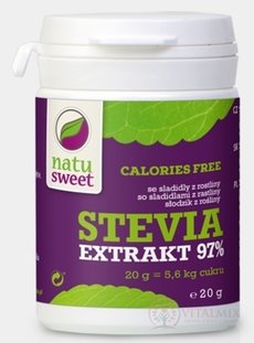 NATUSWEET STEVIA ČISTÝ EXTRAKT 97% sladidlo 1x20 g