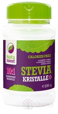 NATUSWEET STEVIA KRISTALLE+ 10:1 sladidlo, práškové 1x250 g