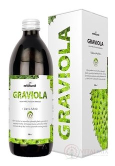 nefdesanté GRAVIOLA šťava, s vitamínom C, 1x500 ml