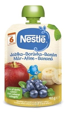 Nestlé Jablko Čučoriedka Banán kapsička, ovocná desiata (od ukonč. 6. mesiaca) 1x90 g