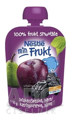Nestlé min Frukt Slivka Hruška kapsička, ovocná desiata (od ukonč. 6. mesiaca) 1x90 g