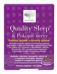 NEW NORDIC Quality Sleep & Pokojné nervy tbl 1x60 ks