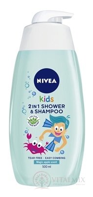 NIVEA Kids 2in1 Detský sprchový gél Boy s jablkovou vôňou 1x500 ml
