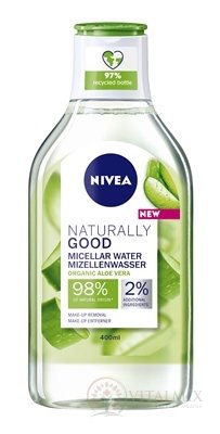 NIVEA Micelárna voda NATURALLY GOOD s aloe vera 1x400 ml
