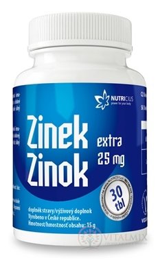 NUTRICIUS Zinok EXTRA 25 mg tbl 1x30 ks