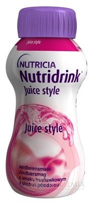 Nutridrink Juice Style s jahodovou príchuťou (inov.2021) 4x200 ml