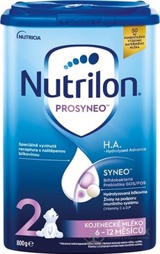 Nutrilon 2 PROSYNEO H.A. - Hydrolyzed Advance následná dojčenská výživa (6-12 mesiacov) 1x800 g