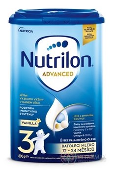 Nutrilon Advanced 3 VANILLA batoľacia mliečna výživa v prášku (12-24 mesiacov) 1x800 g