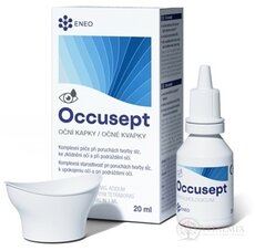 Occusept ENEO očné kvapky, s vaničkou, 1x20 ml