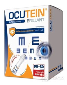 OCUTEIN BRILLANT Luteín 25 mg - DA VINCI cps 90+30 navyše (120 ks) + Darček, 1x1 set