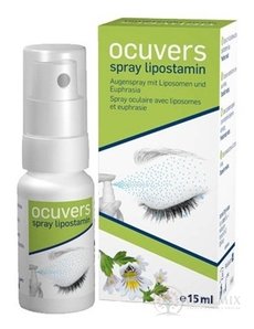 Ocuvers spray lipostamin očné kvapky v spreji, lipozómy a euphrasia, 1x15 ml