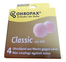 OHROPAX CLASSIC Ušné vložky voskové, jednorazové, v krabičke 1x4 ks