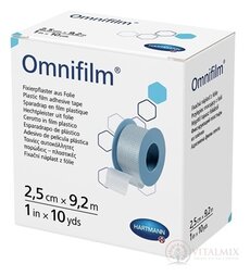 Omnifilm fixačná náplasť z transparentnej fólie na cievke (2,5 cm x 9,2 m) 1x1 ks