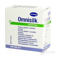 OMNISILK hypoalergénna náplasť z bieleho hodvábu (2,5cmx5m) 1x1 ks