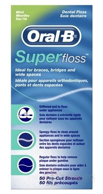 Oral-B Super floss Mint ZUBNÁ NIŤ mentolová 1x50 ks