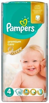 PAMPERS PREMIUM CARE 4 Maxi detské plienky (8-14 kg) 1x52 ks