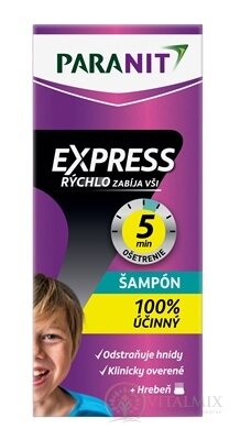 PARANIT EXPRESS ŠAMPÓN 100 ml + hrebeň, 1x1 set