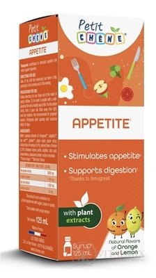 Petit CHENE APPETITE detský sirup, s pomarančovou a citrónovou arómou 1x125 ml