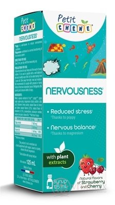 Petit CHENE NERVOUSNESS detský sirup, s jahodovou a čerešňovou arómou 1x125 ml