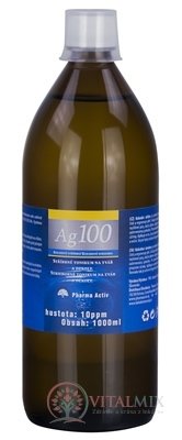 Pharma Activ Koloidné striebro Ag100 hustota 10ppm, 1x1000 ml