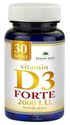 Pharma Activ Vitamin D3 FORTE 2000 I.U. tbl 1x30 ks
