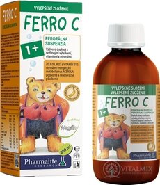 Pharmalife FERRO C 1+ perorálna suspenzia, banánová príchuť 1x200 ml
