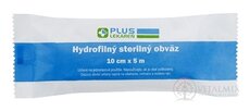 PLUS LEKÁREŇ Hydrofilný sterilný obväz 10 cm x 5 m, 1x1 ks
