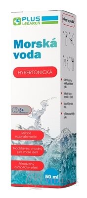 PLUS LEKÁREŇ Morská voda HYPERTONICKÁ nosový sprej 1x50 ml