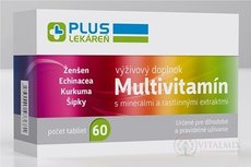 PLUS LEKÁREŇ Multivitamín s minerálmi tbl (s rastlinnými extraktmi ) 1x60 ks