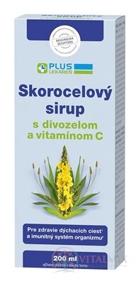 PLUS LEKÁREŇ Skorocelový sirup s divozelom a vitamínom C 1x200 ml