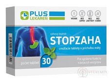 PLUS LEKÁREŇ STOPZAHA cmúľacie tablety s príchuťou mäty 1x30 ks
