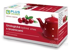 PLUS LEKÁREŇ Urologická bylinná zmes s brusnicami porciovaná, záparové vrecká 20x1,5 g (30 g)