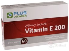 PLUS LEKÁREŇ Vitamín E 200 cps 1x60 ks