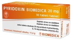 PYRIDOXIN BIOMEDICA 20 mg tbl 3x10 ks (30 ks)